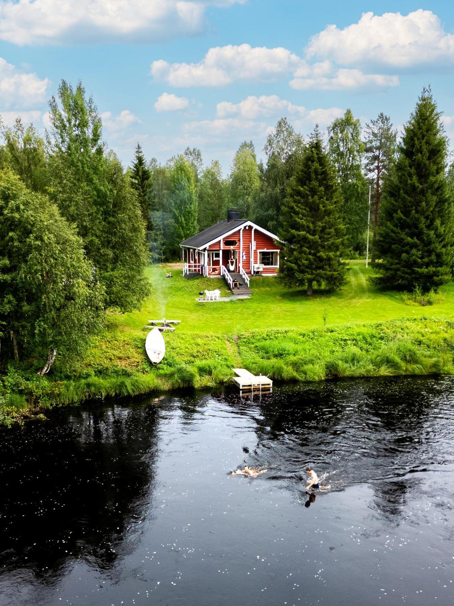 Lapin Villa Hiisi Joen Rannalla Ranua Bagian luar foto